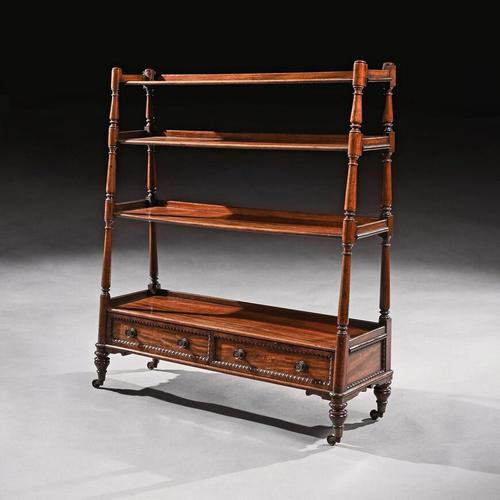 Fine Late Regency Mahogany Waterfall Open Bookcase (1 of 8) Fine Late Regency Mahogany Waterfall Open Bookcase (1 of 8)