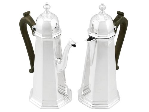 Sterling Silver Cafe au Lait Set - Antique George V 1921 (1 of 9) Sterling Silver Cafe au Lait Set - Antique George V 1921 (1 of 9)