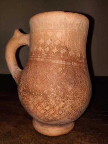 12th Century Historically Rare Crusader Knights Geometric Ware Earthenware Jug (1 of 13) 12th Century Historically Rare Crusader Knights Geometric Ware Earthenware Jug (1 of 13)