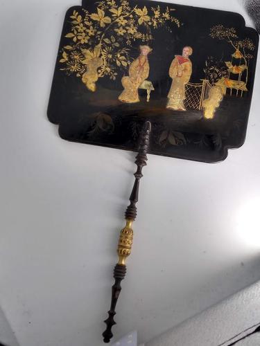 Laquered Chinoiserie Fan (1 of 9) Laquered Chinoiserie Fan (1 of 9)