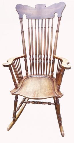 Lovely Quality 19th Century Mahogany Rocking Chair (1 of 4)