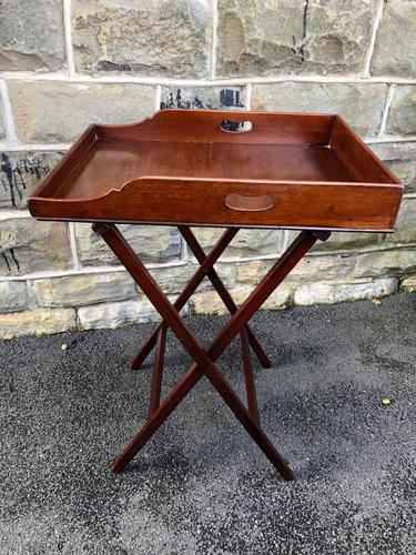 Antique Mahogany Butlers Tray on Stand (1 of 8)