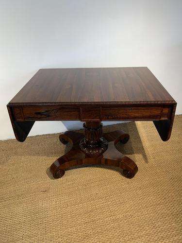 George IV Rosewood Pedestal Sofa Table (1 of 14) George IV Rosewood Pedestal Sofa Table (1 of 14)