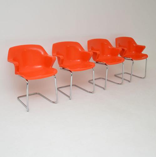 Set of 4 Retro Steelux Dining Chairs by Robert Heritage (1 of 12)