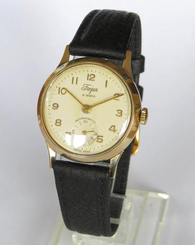 Mid-Size 9ct Gold Trojan Wrist Watch, 1958 (1 of 5)