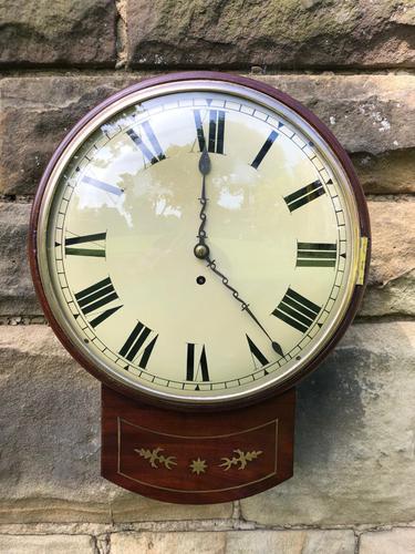 Regency Mahogany Convex Drop Dial Wall Clock (1 of 12)