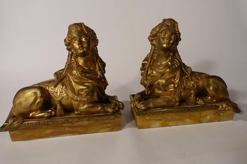 Good & Original Pair of Late 19th Century Sphinx (1 of 6) Good & Original Pair of Late 19th Century Sphinx (1 of 6)
