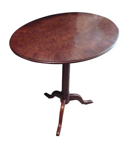 A walnut & burr yew tripod table circa 1830 (1 of 2)