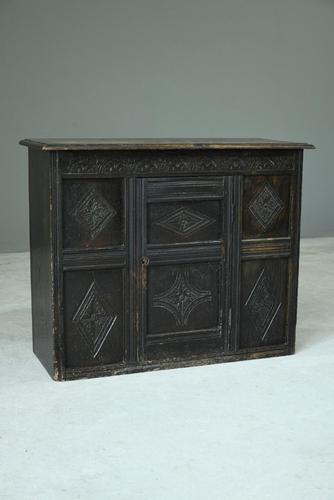 Small Carved Oak Cupboard (1 of 13)