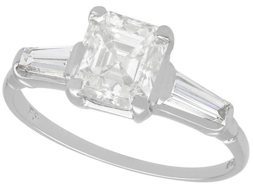 1.75ct Diamond & 18ct White Gold Solitaire Ring - Vintage 1976 (1 of 9) 1.75ct Diamond & 18ct White Gold Solitaire Ring - Vintage 1976 (1 of 9)