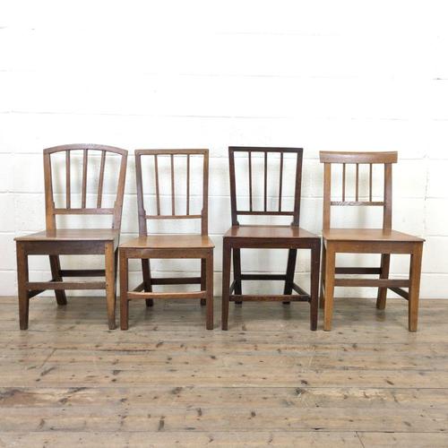 Four Similar 19th Century Stick Back Farmhouse Chairs (1 of 7)