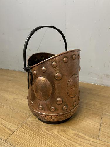 Arts & Crafts Copper Coal Scuttle c.1890