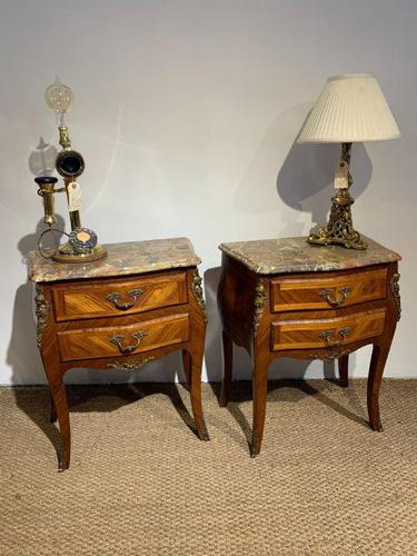 Pair of Marble Topped Bedside Cabinets (1 of 6)