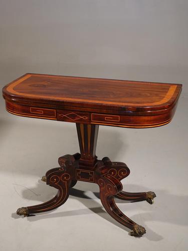 A Very Fine Regency Period Rosewood Card Table (1 of 5) A Very Fine Regency Period Rosewood Card Table (1 of 5)