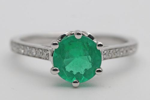 1970s Emerald and white gold diamond ring (1 of 3) 1970s Emerald and white gold diamond ring (1 of 3)