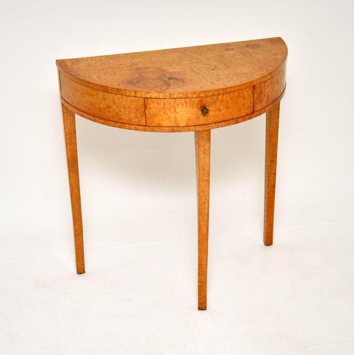 Antique Swedish Satin Birch Console Table (1 of 9) Antique Swedish Satin Birch Console Table (1 of 9)