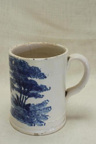 Spongeware Mug Decorated with Rooster (1 of 6)