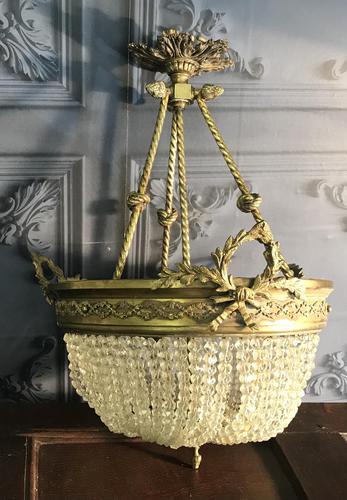 Brass Basket Shaped Light Fitting (1 of 11)