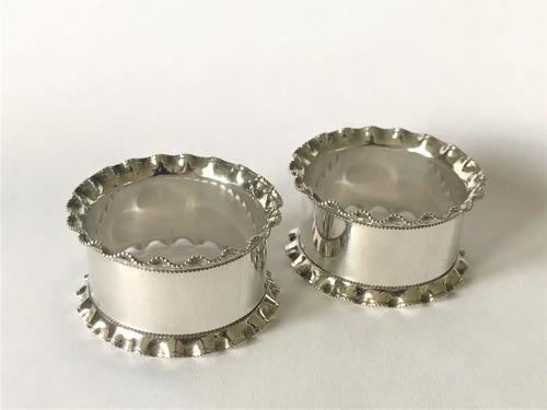 Pair of Edwardian Silver Plated Napkin Rings (1 of 3)