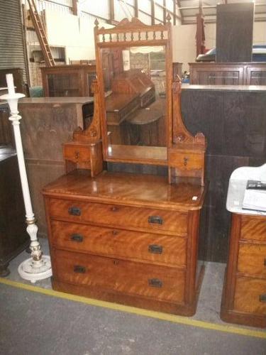 Walnut Three Drawer Dressing Chest (1 of 3) Walnut Three Drawer Dressing Chest (1 of 3)
