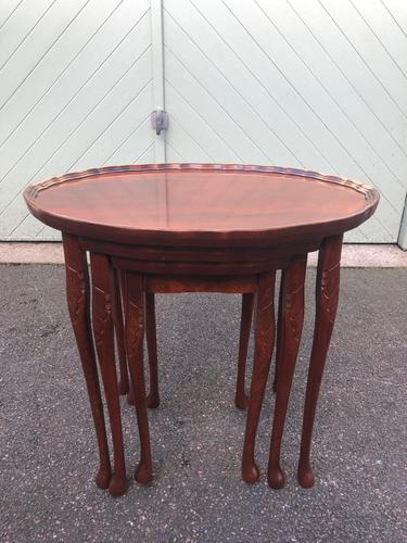 Antique Mahogany Nest of 3 Tables (1 of 8)