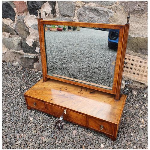 Georgian Mahogany & Inlaid Toilet Mirror (1 of 6)