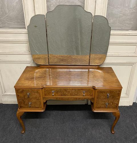 Antique Queen Anne Burr Walnut Dressing Table (1 of 16)