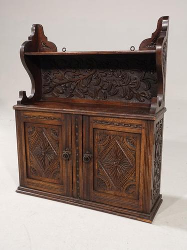 Well Carved Late 19th Century Hanging Cupboard (1 of 5) Well Carved Late 19th Century Hanging Cupboard (1 of 5)