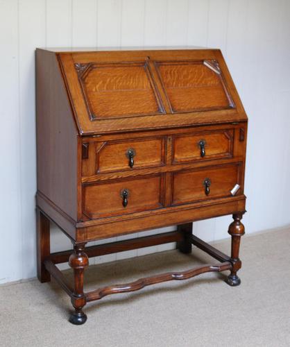 Solid Golden Oak Bureau (1 of 10)