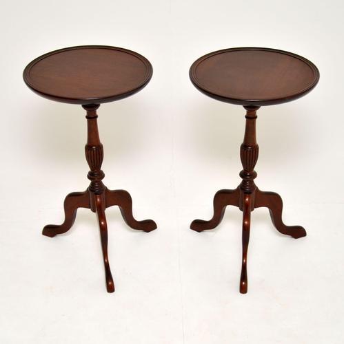 Pair of Antique Georgian Style Mahogany Wine Tables (1 of 6)