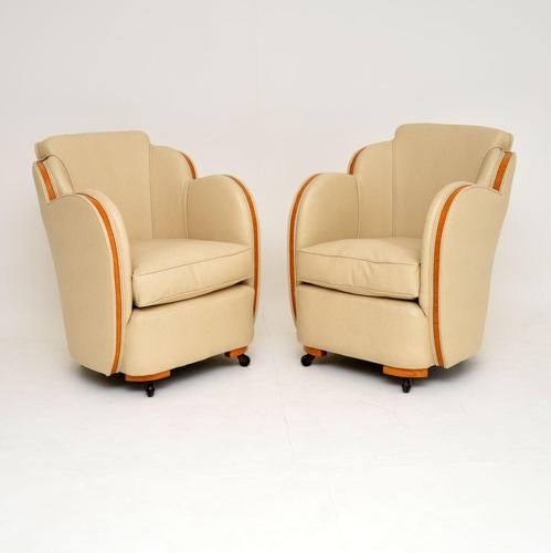 Pair of Original Art Deco Cloud Back Armchairs by Epstein (1 of 11)