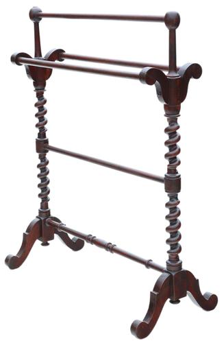 Mahogany towel rail stand Victorian C1870 (1 of 4) Mahogany towel rail stand Victorian C1870 (1 of 4)