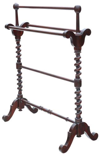 Mahogany towel rail stand Victorian C1870 (1 of 4)