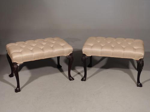 Pair of Early 20th Century Mahogany Stools (1 of 6) Pair of Early 20th Century Mahogany Stools (1 of 6)