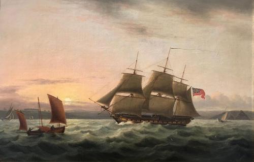 A fine marine painting by Thomas Luny 1750 – 1837 ‘Off Plymouth' (1 of 2) A fine marine painting by Thomas Luny 1750 – 1837 ‘Off Plymouth' (1 of 2)