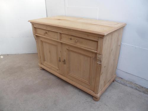 Massive Antique Pine 2 Door 2 Drawer Dresser Base / TV Stand to wax / paint (1 of 10) Massive Antique Pine 2 Door 2 Drawer Dresser Base / TV Stand to wax / paint (1 of 10)