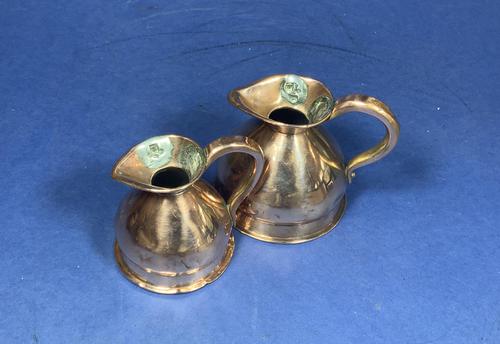 Pair of Victorian Copper Spirit Measures (1 of 8)