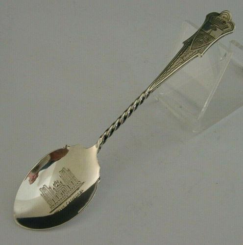 Rare Wells Cathedral Antique Sterling Silver Souvenir Jam Spoon 1910 Edwardian (1 of 7)