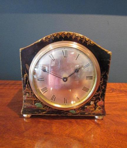 Small Edwardian Chinioserie Mantel Clock (1 of 8)