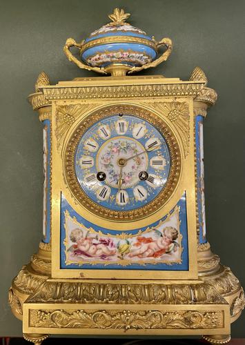 Fine Quality French Ormolu & Porcelain-mounted Mantel Clock by J.B. Delettrez (1 of 5)