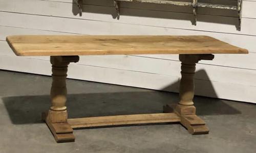 French Bleached Oak Farmhouse Dining Table (1 of 10)