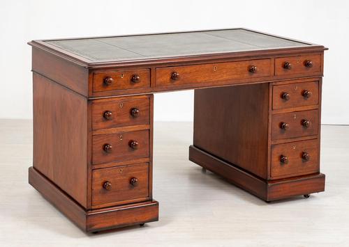 Victorian Mahogany Faux Partners Desk (1 of 9)