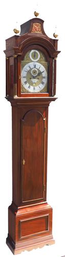 19th Century Pagoda Top Longcase Clock in Solid Mahogany Case Arched Silver & Brass Dial Signed Joseph Herring London (1 of 7) 19th Century Pagoda Top Longcase Clock in Solid Mahogany Case Arched Silver & Brass Dial Signed Joseph Herring London (1 of 7)