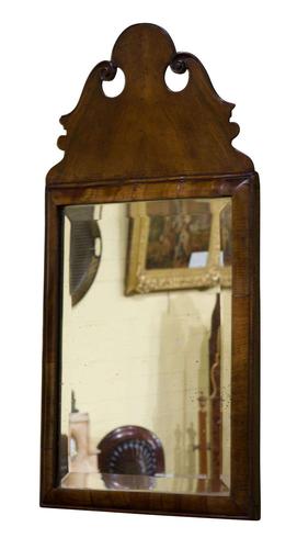 Queen Anne Style Walnut Cushion Mirror (1 of 4) Queen Anne Style Walnut Cushion Mirror (1 of 4)
