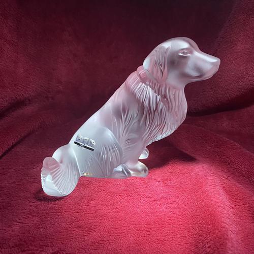 Lalique "Golden Retriever" Sculpture with Original Label (1 of 9)