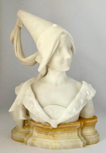 Stunning Alabaster Bust c.1900 (1 of 8)