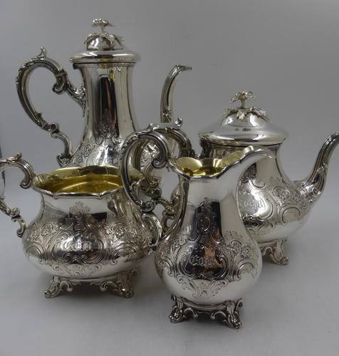 Antique Victorian Silver Tea Set London 1843 by Barnard Bros (1 of 11)