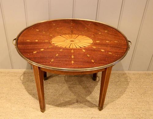 Low Inlaid Oval Table (1 of 9)