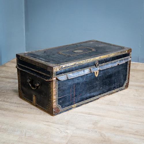 Victorian Leather & Brass Studded Trunk (1 of 14) Victorian Leather & Brass Studded Trunk (1 of 14)
