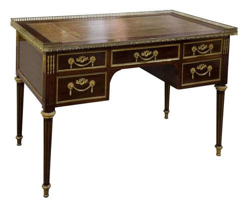 Louis XVI Style Mahogany Bureau Plat (1 of 7) Louis XVI Style Mahogany Bureau Plat (1 of 7)